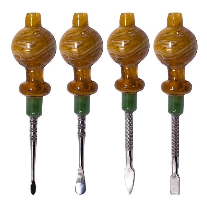 Maple Craft Inc Cap · Dabber · Insert · Clip · Nail Assorted Design Yellow Multi-Purpose Dabbing Stick and Carb Cap with Scooper - Set-4 Assorted Design Yellow Multi-Purpose Dabbing Stick and Carb Cap with Scooper - Set-4