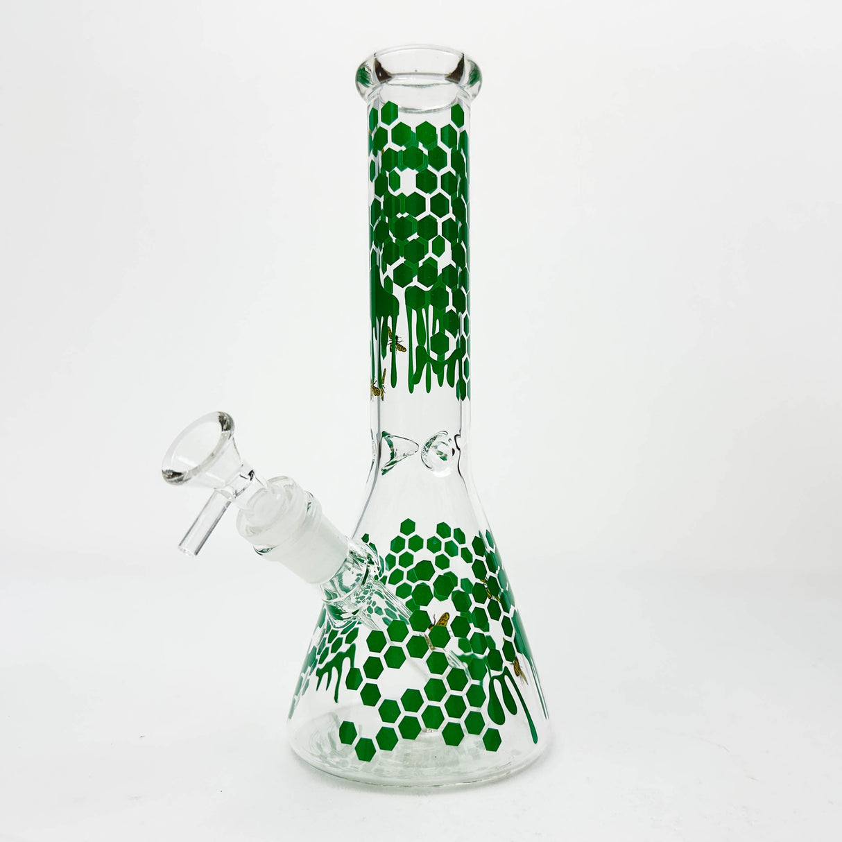 10" Honeybee Design Glass Beaker Bong