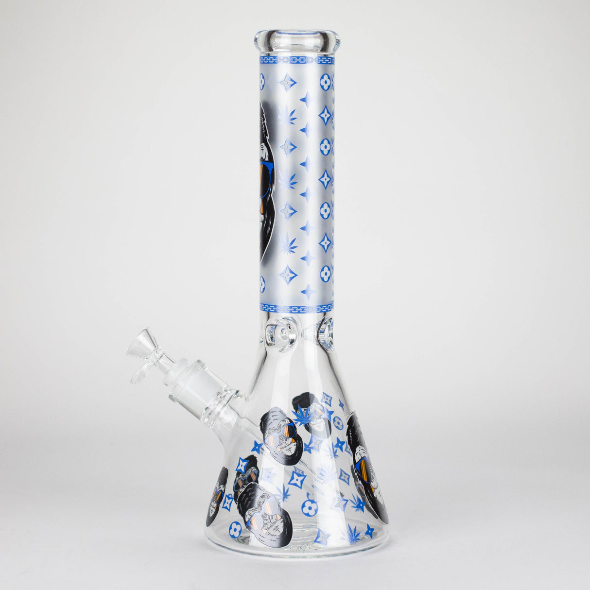 14" Glow-in-the-Dark Gorilla Beaker Bong with Diffused Downstem