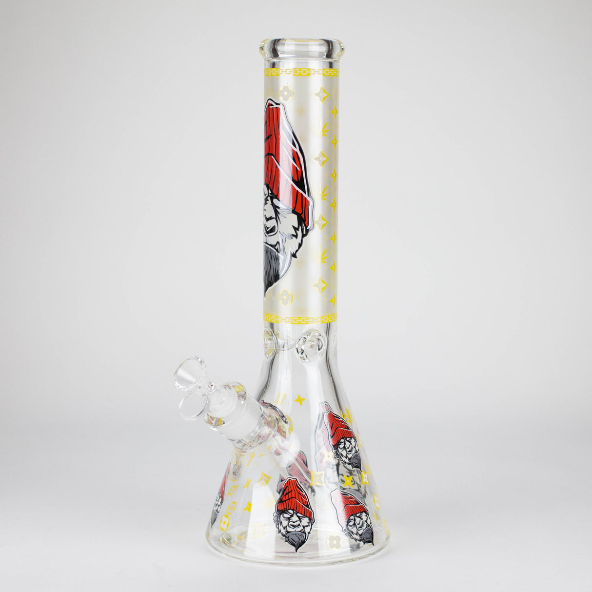 14" Glow-in-the-Dark Gorilla Beaker Bong with Diffused Downstem