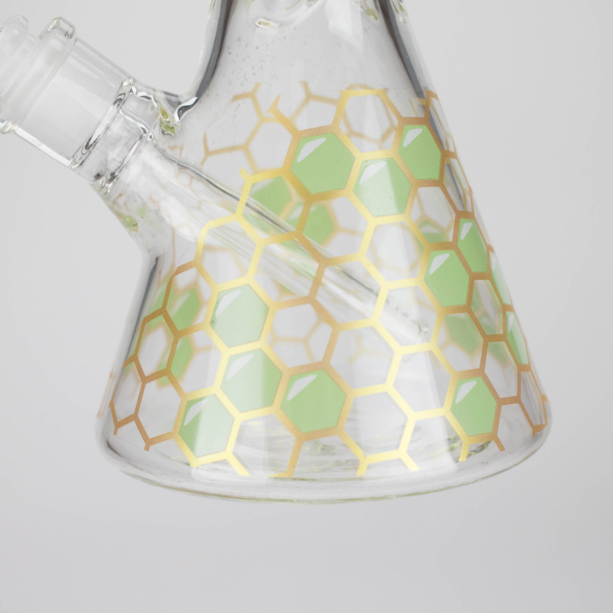 14" Beehive Design 7mm Thick Heavy Duty Glass Beaker Bong
