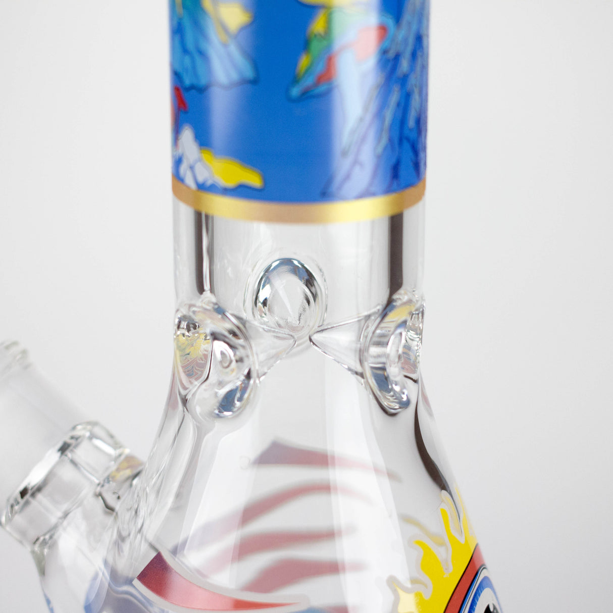14" Eye Design 7 mm Heavy-Duty Glass Beaker Bong
