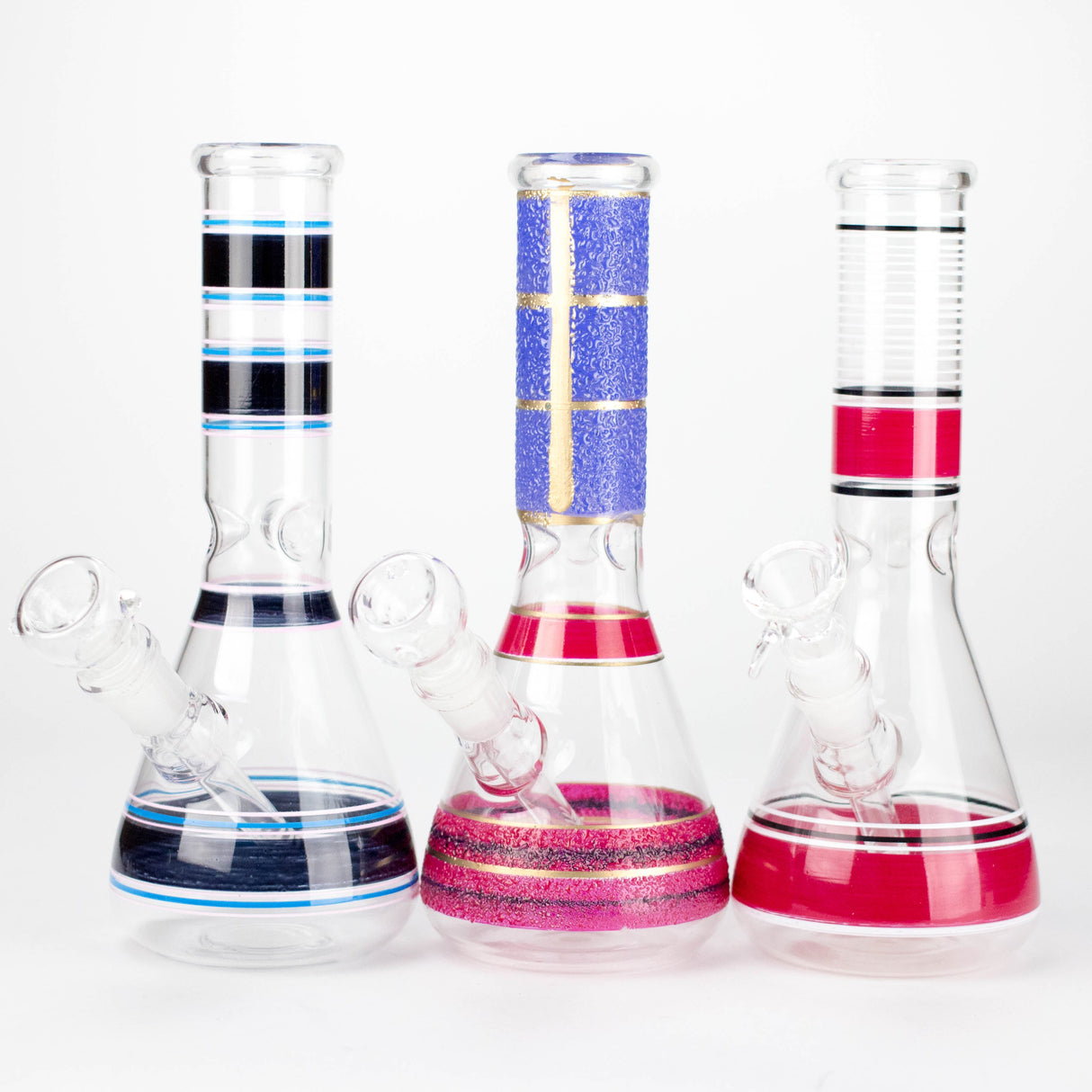 10" Random Design Glass Bong with 14 mm Bowl Joint
