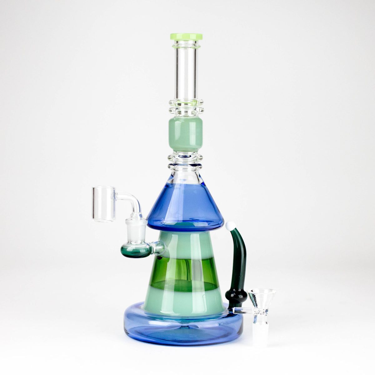 11-Inch Modern Art 2-in-1 Glass Rig with Perc