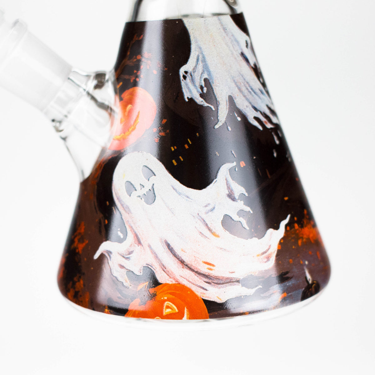 10-Inch Cute Ghost Glow-in-the-Dark Glass Beaker Bong