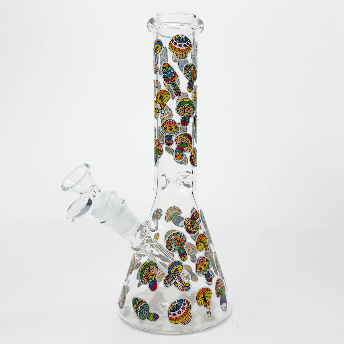 10" Cartoon Mushroom Glow-in-the-Dark Beaker Bong
