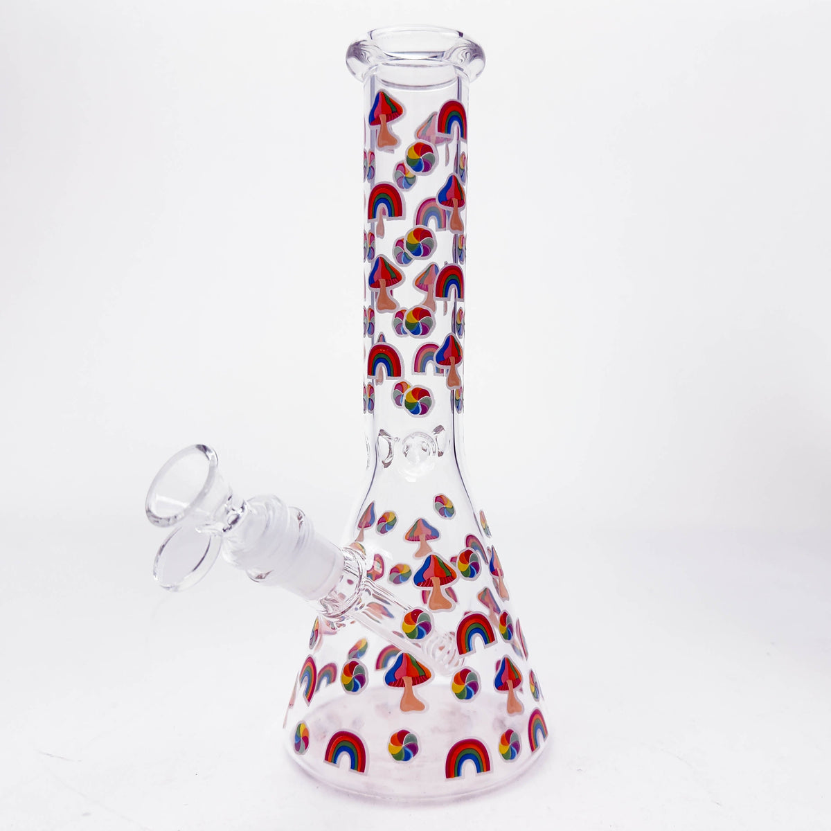 10" Cartoon Mushroom Glow-in-the-Dark Beaker Bong