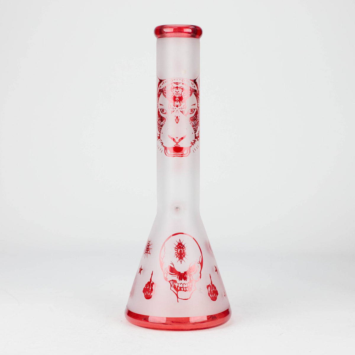 FOGGX 14-Inch Sandblasted Small Skull Beaker Bong