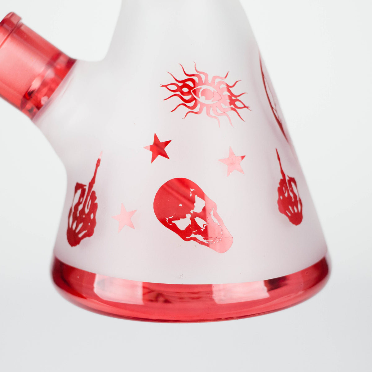 FOGGX 14-Inch Sandblasted Small Skull Beaker Bong