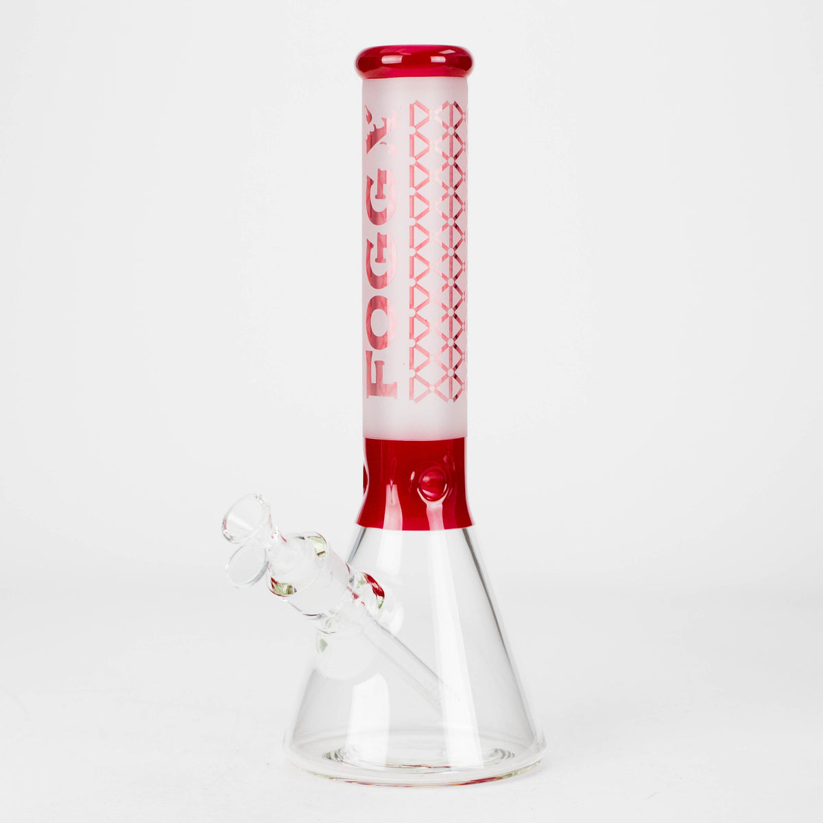 FOGGX 14-Inch Sandblasted Logo 7mm Beaker Bong