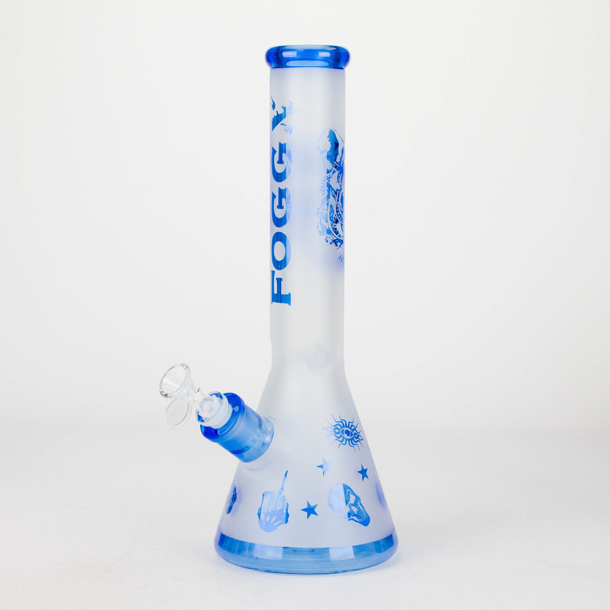 FOGGX 14-Inch Sandblasted Small Skull Beaker Bong