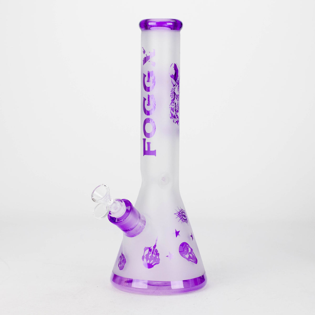 FOGGX 14-Inch Sandblasted Small Skull Beaker Bong
