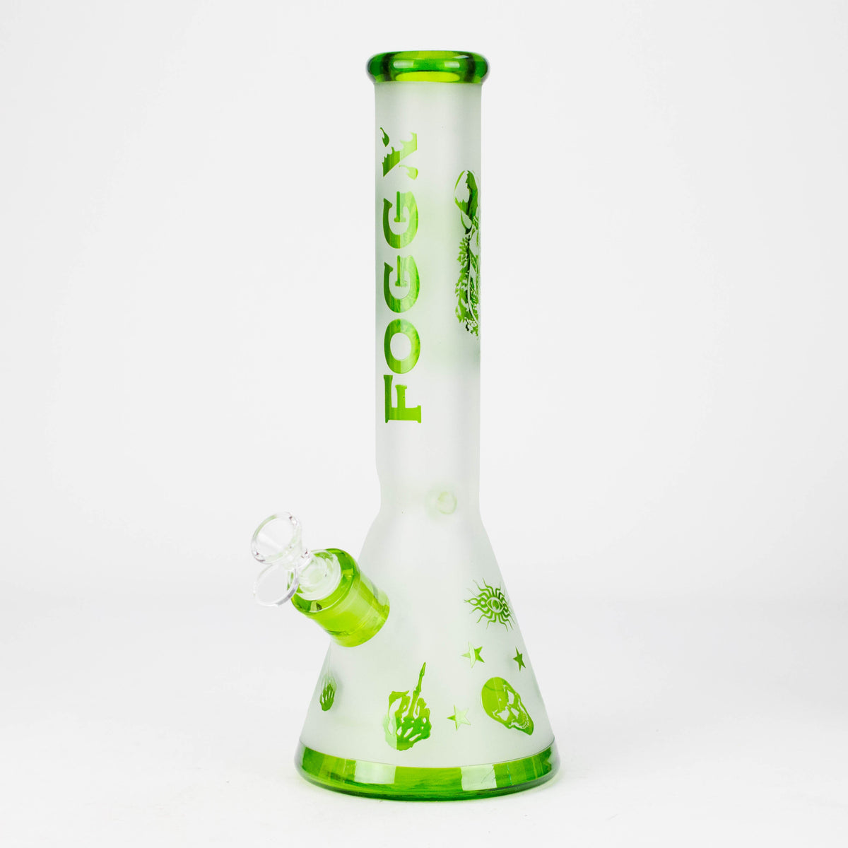 FOGGX 14-Inch Sandblasted Small Skull Beaker Bong