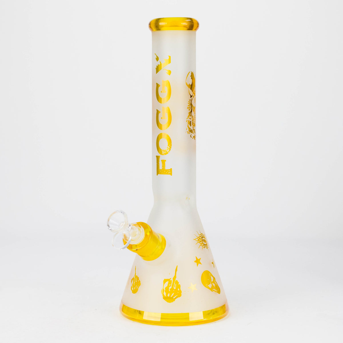 FOGGX 14-Inch Sandblasted Small Skull Beaker Bong