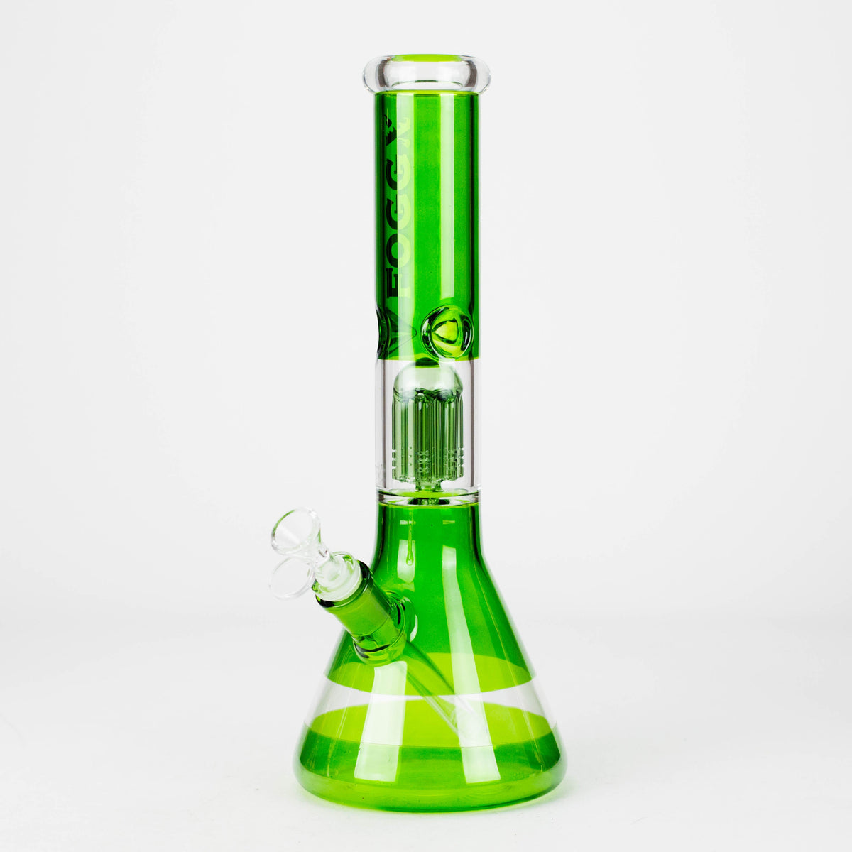 FOGGX 14-Inch Coloured Glass Water Pipe with Percolator