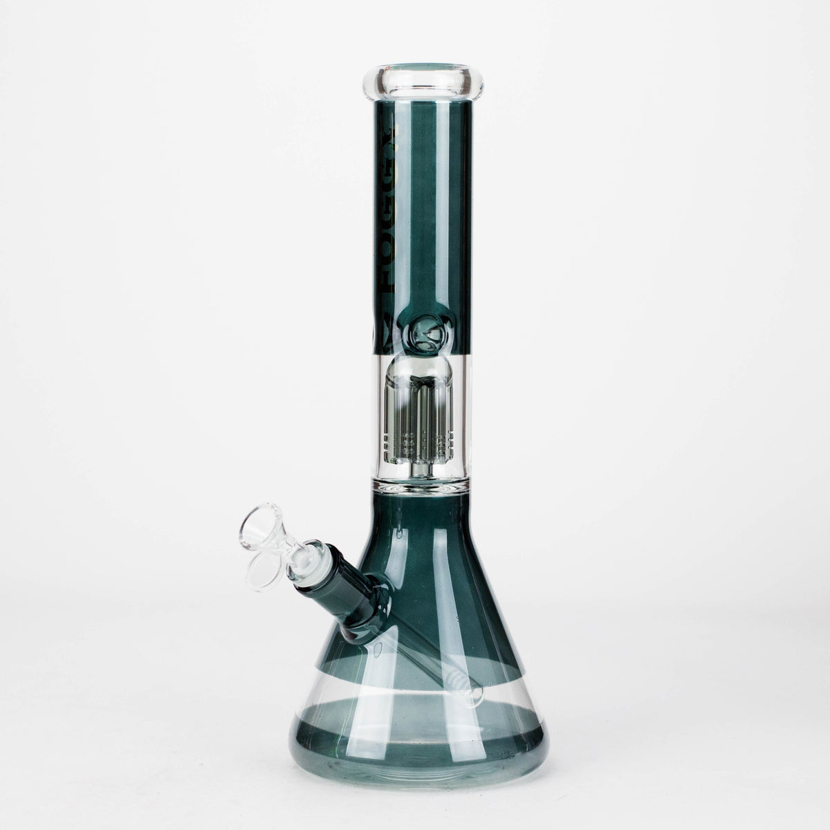 FOGGX 14-Inch Coloured Glass Water Pipe with Percolator