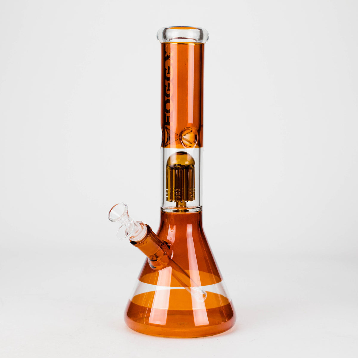 FOGGX 14-Inch Coloured Glass Water Pipe with Percolator