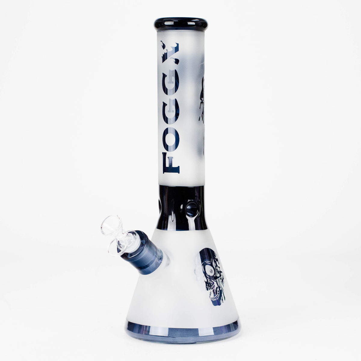 Bang à douille FOGGX Big Skull sablé de 35,5 cm – Verre 7 mm