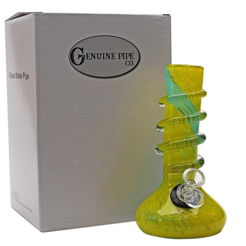 Maq Distributors Glass Bong Genuine Pipe Co 8" Oval Bubble Base Softglass Bong Genuine Pipe Co 8" Oval Bubble Softglass Bong | Canada