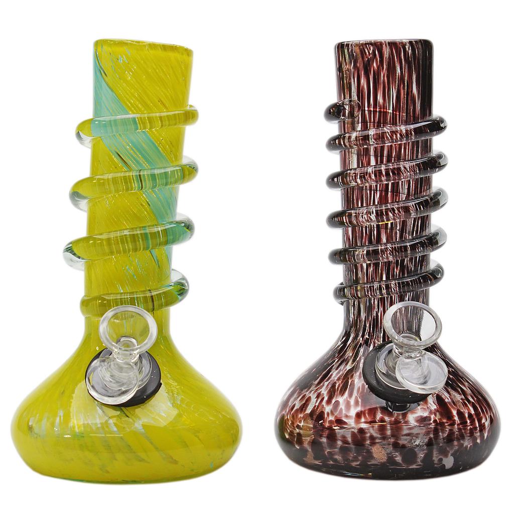 Genuine Pipe Co 8" Oval Bubble Base Softglass Bong