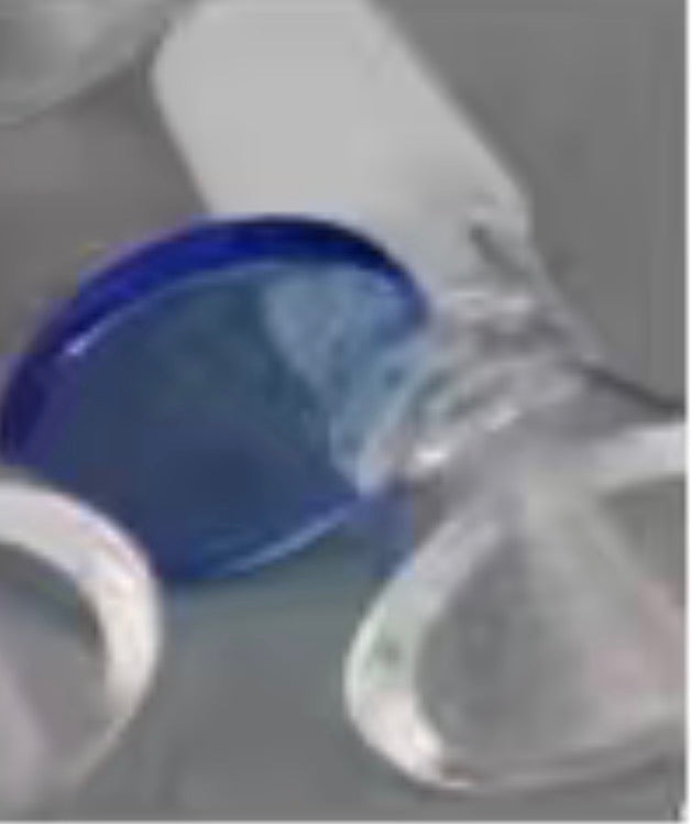 Glass bowl with color round handle for 14 mm Pack of 3
