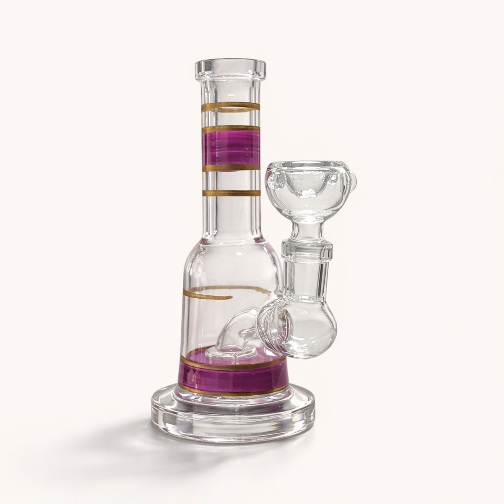Mini Crown 6" Circ Perc Glass Bong – Compact Percolator Bong