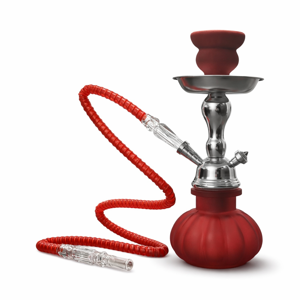 10" Compact Glass Hookah with Hose & Accessories