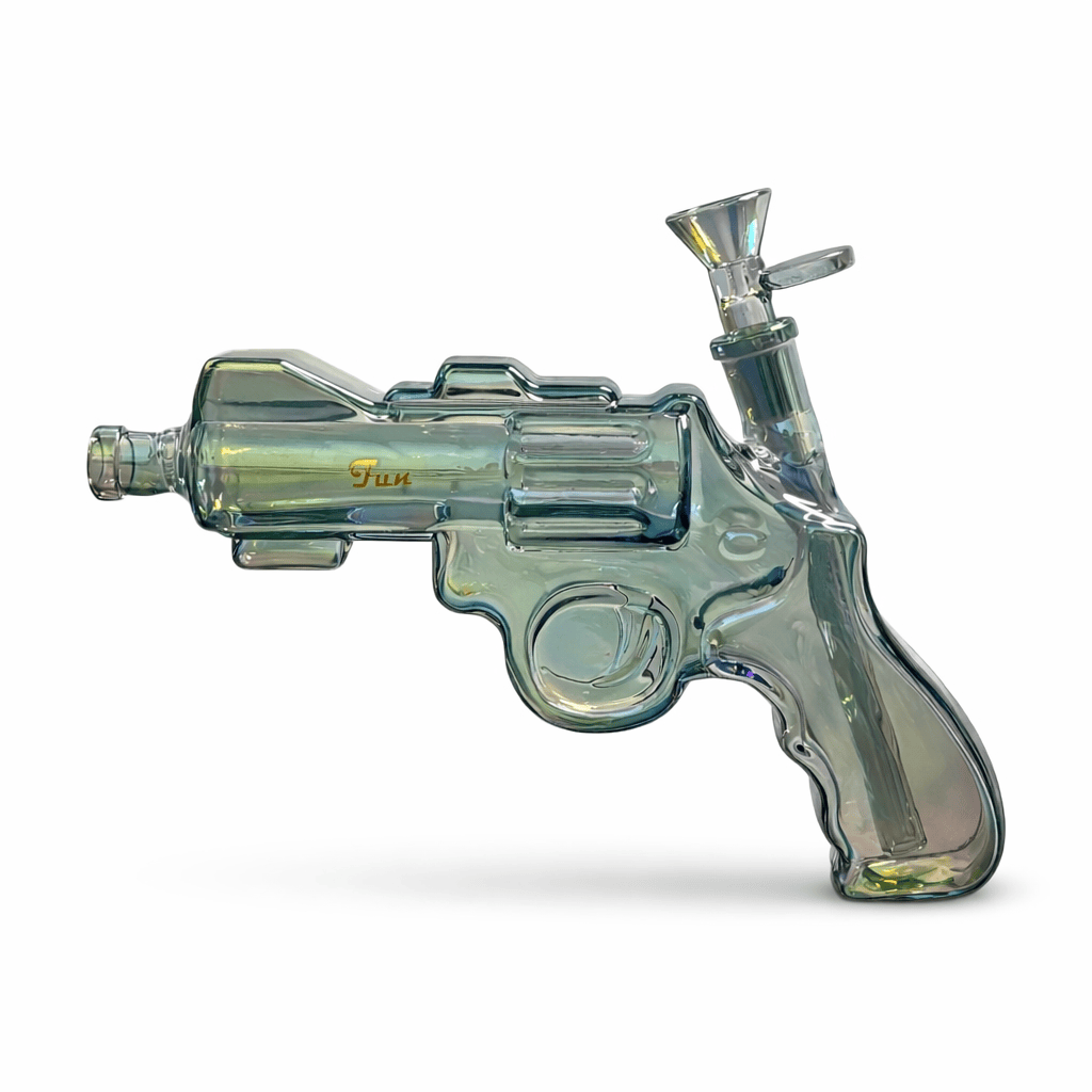 Fortune Glass Bong Fortune | 8″ Electroplated Revolver Waterpipe Fortune | 8″ Electroplated Revolver Waterpipe