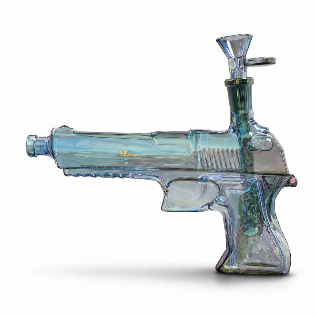 Fortune 8" Desert Eagle Electroplated Glass Waterpipe