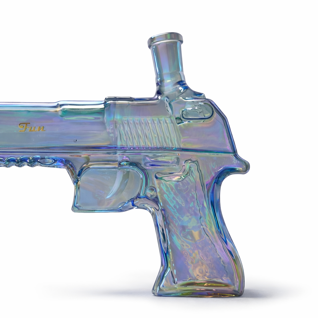 Fortune 8" Desert Eagle Electroplated Glass Waterpipe