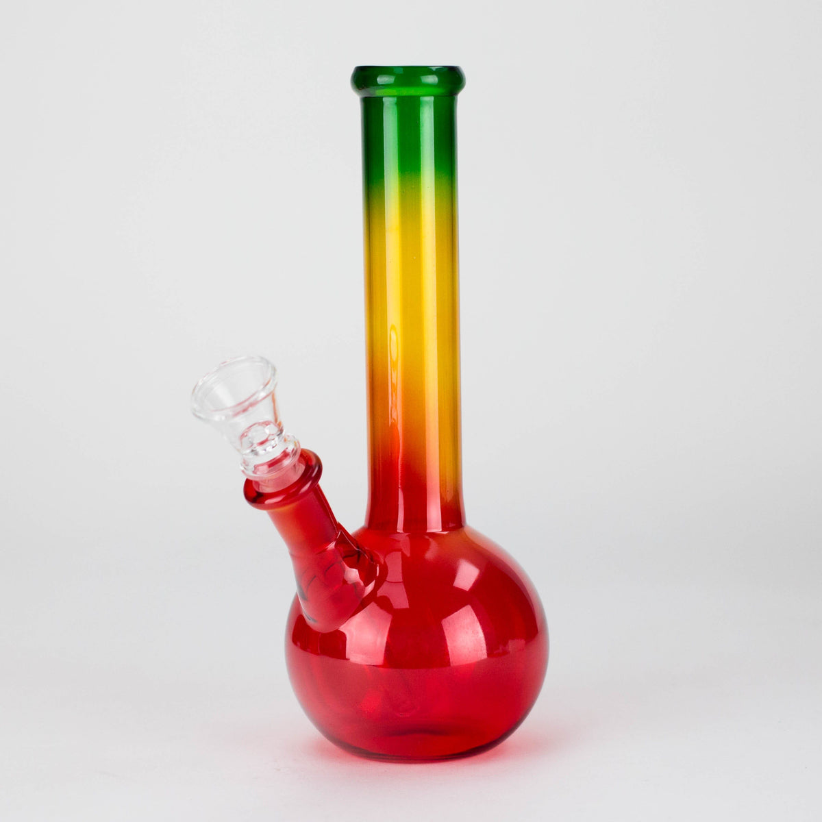 NIBO Distribution Glass Bong 7" Assorted Rasta Mini Bong with 14 mm Bowl Stem 7" Rasta Glass Water Pipe with Carb Hole