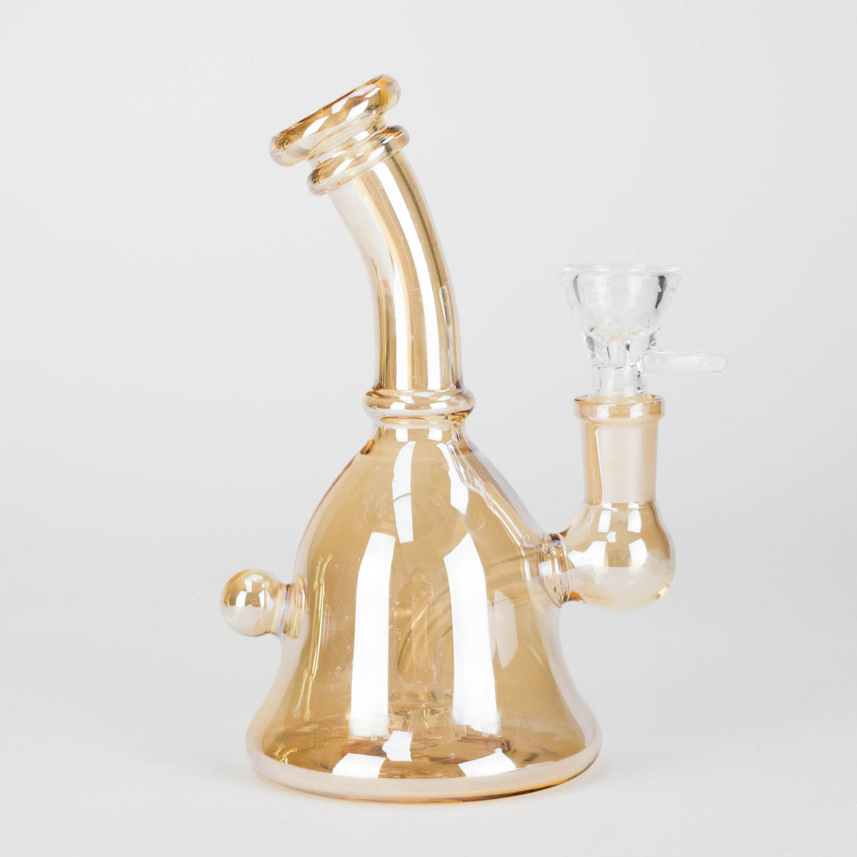 Piranha | 6" Electroplated Champagne Dab Rig with Bowl