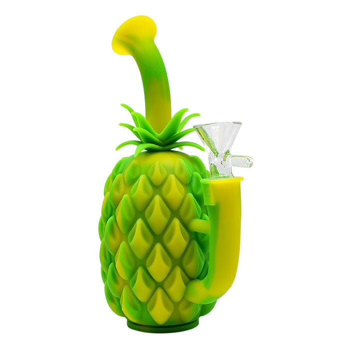 Maple Craft Inc Resin · Silicone · Plastic Bong Pineapple-Shaped Silicone Bong with 14 mm Bowl 7" Pineapple Silicone Bong with 14 mm Bowl