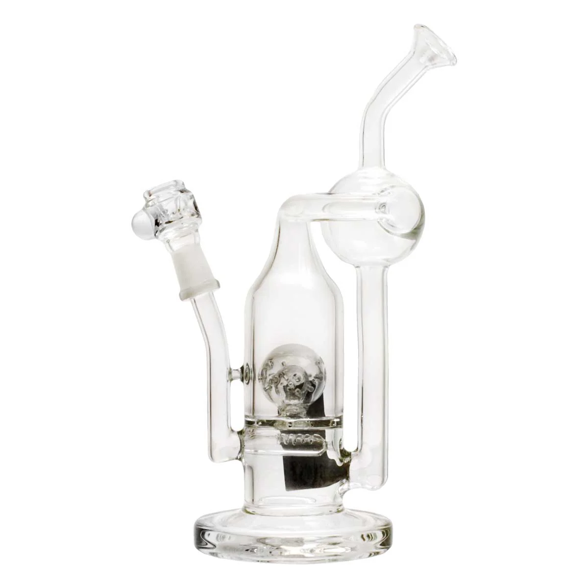 Pure Glass | 8" Solaris Inline Recycler 10mm - Flower and Dab