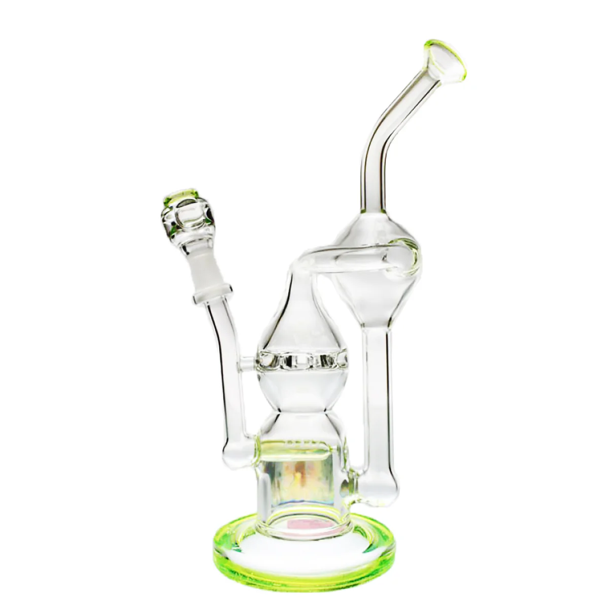 Pure Glass | 9" Infinity Recycler 10mm - Flower and Dab