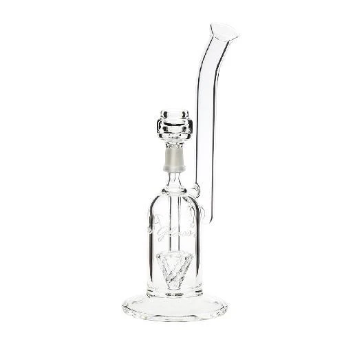 Pure Glass 6.5" Arrow Perc 10mm Flower & Dab Bubbler