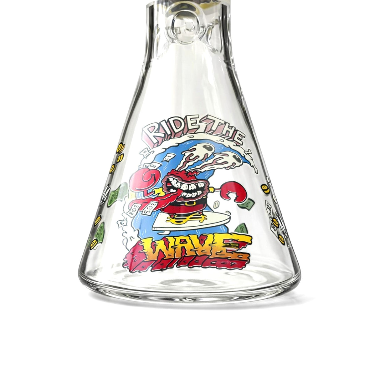 10" Delta Trip Chaos Collage Beaker Glass Bong
