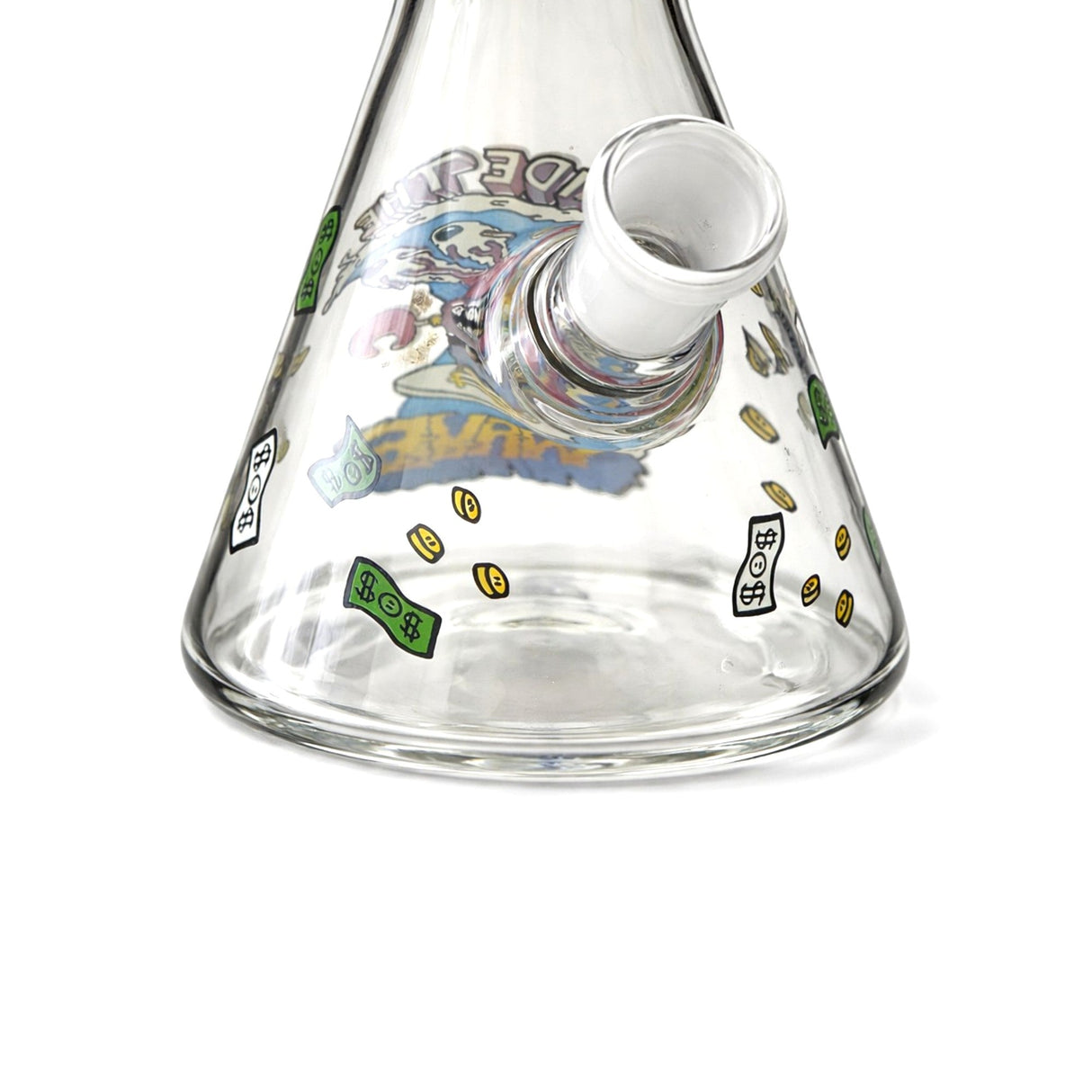 10" Delta Trip Chaos Collage Beaker Glass Bong