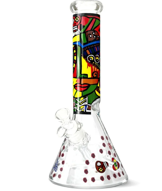 Urban Glyph 12.5" 7mm Designer Beaker Glass Bong