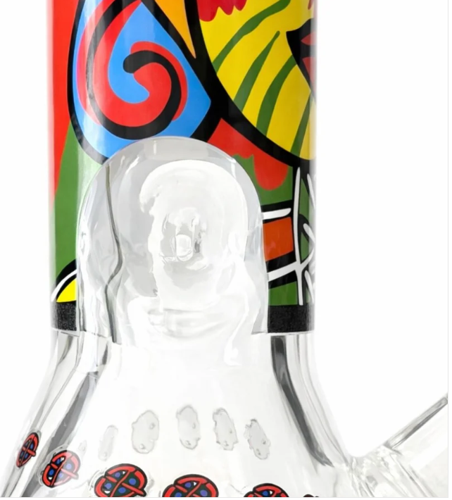 Urban Glyph 12.5" 7mm Designer Beaker Glass Bong