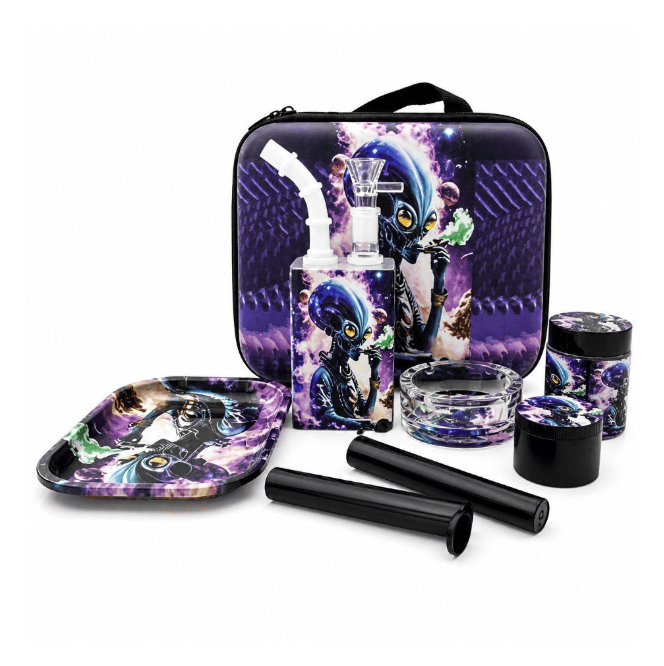 Super Supplys Inc Bundle Cosmic Pulse 7.5" Juice Box Glass Bong Travel Kit Cosmic Pulse 7.5" Juice Box Bong Kit | Canada