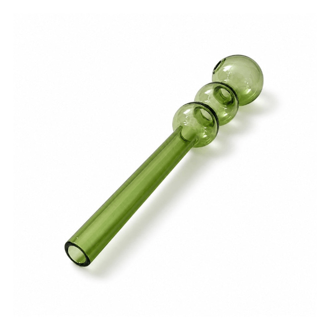 Super Supplys Inc Oil Burner Pipe 6.5-Inch Three Ball Glass Oil Burner Pipe 4-Pack Three Ball Oil Burner Pipe 4-Pack - 6.5-Inch Glass