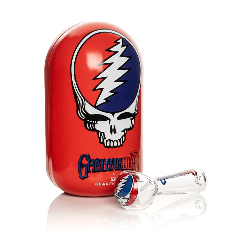 West Coast Gifts Glass Pipe Grateful Dead x GEAR Premium® 4.5" Steal Your Face Spoon Hand Pipe with Collectible Tin Grateful Dead Steal Your Face Spoon Pipe | Canada