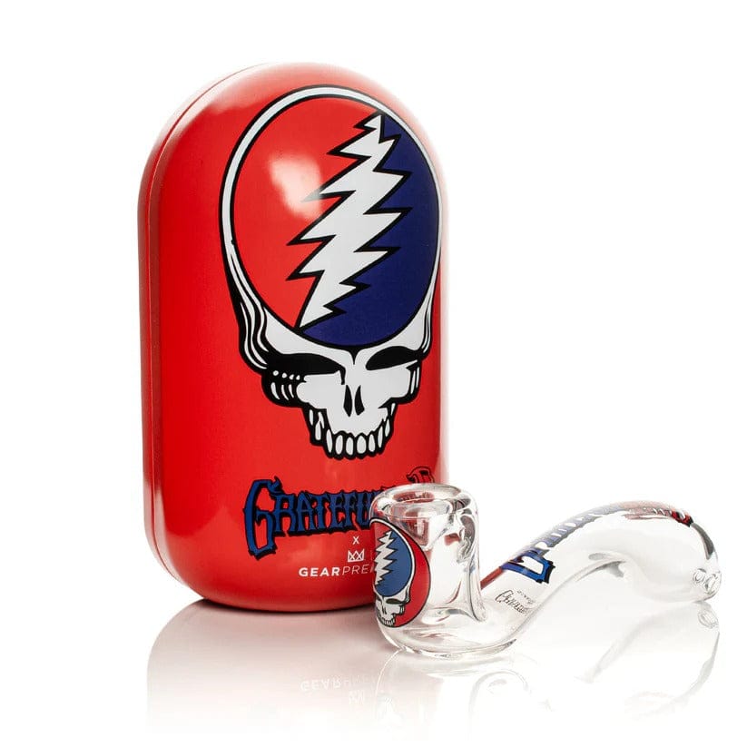 West Coast Gifts Glass Pipe Grateful Dead x GEAR Premium® 5.5" Steal Your Face Sherlock Hand Pipe with Collectible Tin Grateful Dead Steal Your Face Sherlock Pipe | Canada