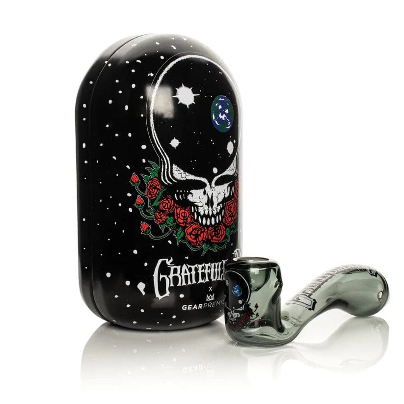 West Coast Gifts Glass Pipe Grateful Dead x GEAR Premium® 5.5" Space Your Face Sherlock Hand Pipe with Collectible Tin Grateful Dead Space Your Face Sherlock Pipe | Canada