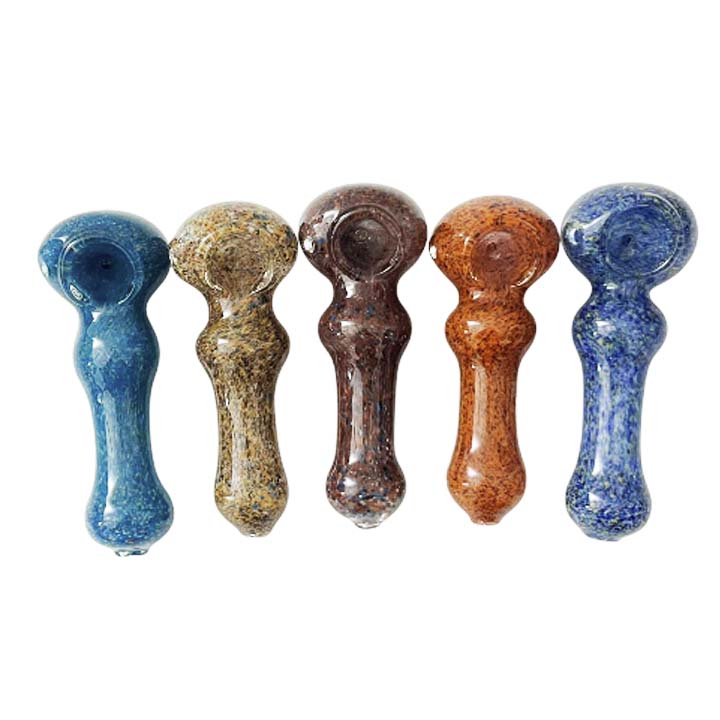 4.5" Sunstone Pebble Assorted Glass Spoon Pipe 2-Pack