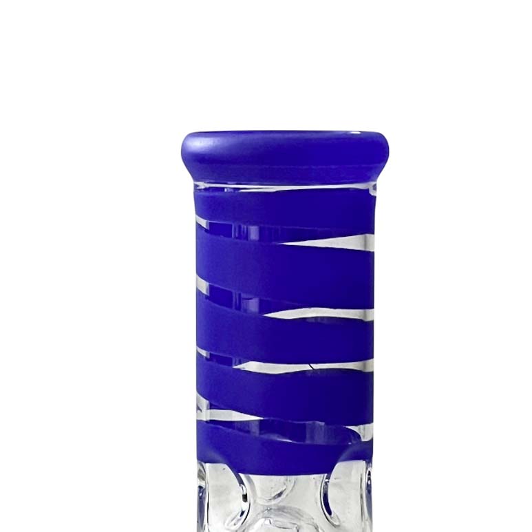 8” Color Spiral Beaker Bong – Built-In Perc