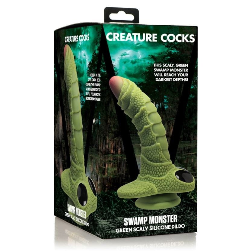 JAL Adult Toy Creature Cocks - Swamp Monster Green Scaly Creature Cocks - Swamp Monster Green Scaly