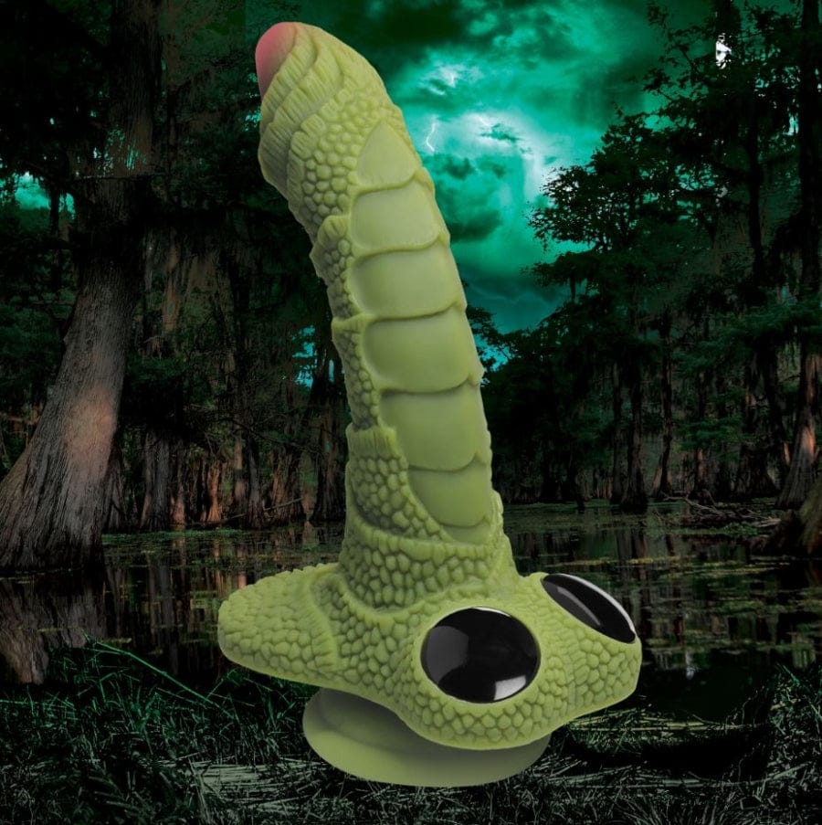 JAL Adult Toy Creature Cocks - Swamp Monster Green Scaly Creature Cocks - Swamp Monster Green Scaly