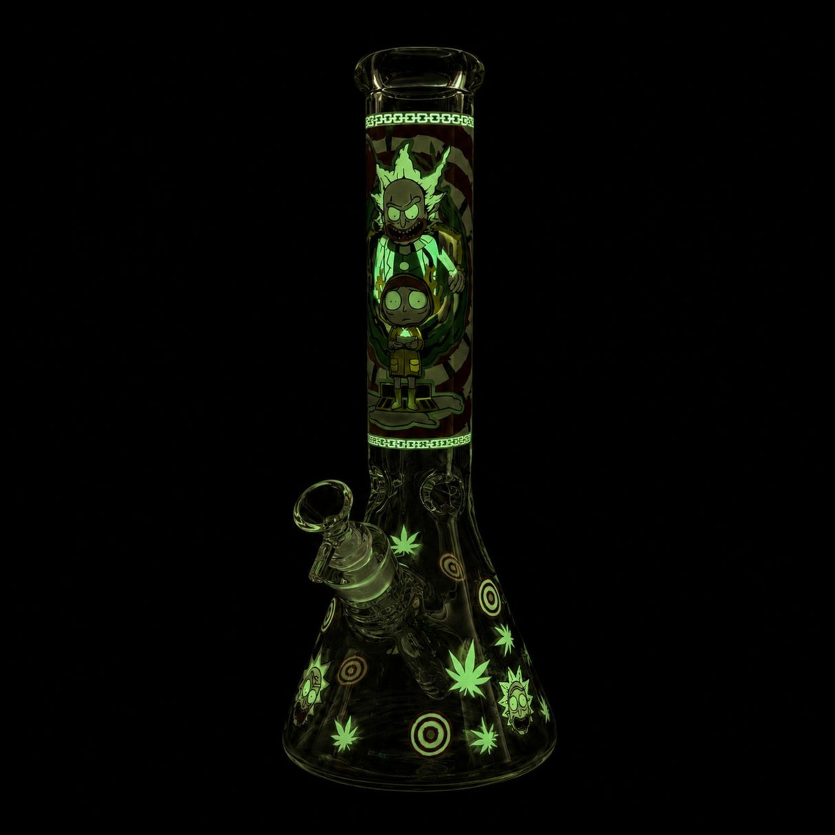 14" 7mm Interdimensional Glow Beaker Bong